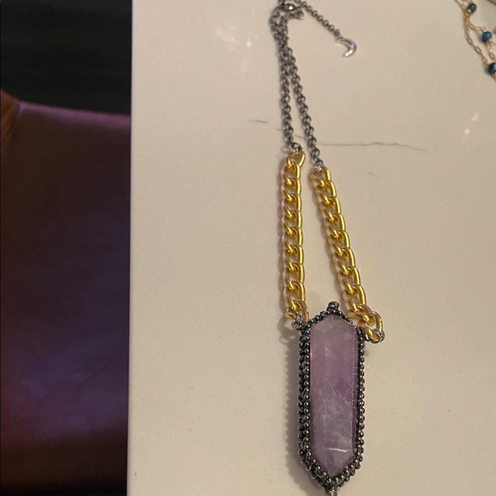 Elegant Purple Pendant Necklace